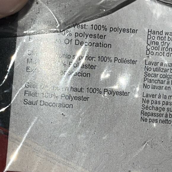 Steve Costume -Stranger Things (Men’s M, 38-40) Disguise Shirt W/ Built In Vest - Picture 7 of 8